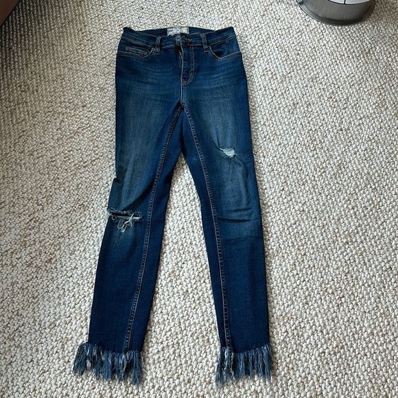 Free People Fringe Jeans - Picture 2 of 6